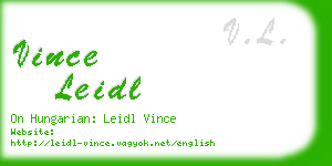 vince leidl business card